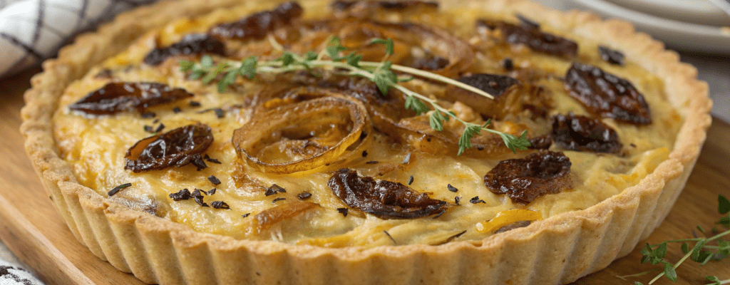 Пирог с луком и сыром