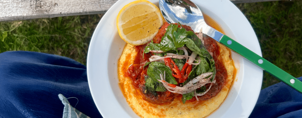 Митболы с полентой