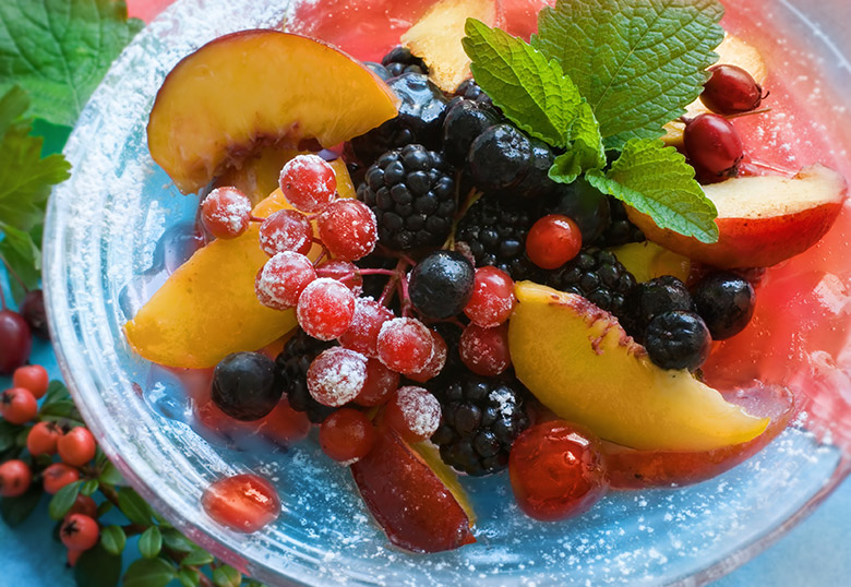 Фруктовый десерт к мускатному вину