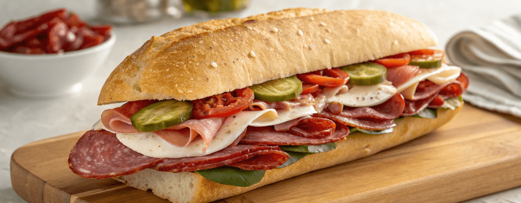 Итальянский саб с прошутто и салями