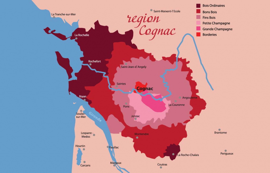 Зоны производства в регионе Коньяк