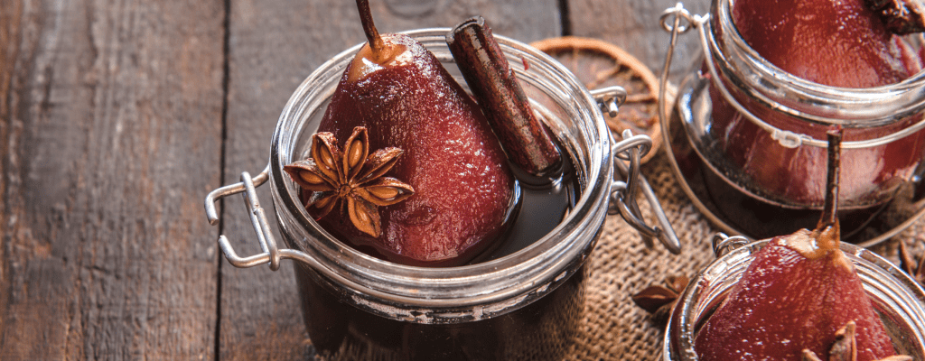 Груши в красном вине