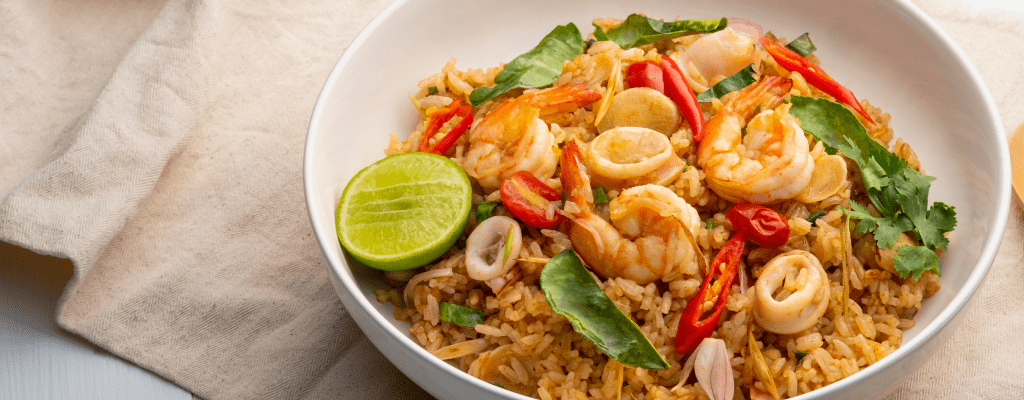 Рис с морепродуктами